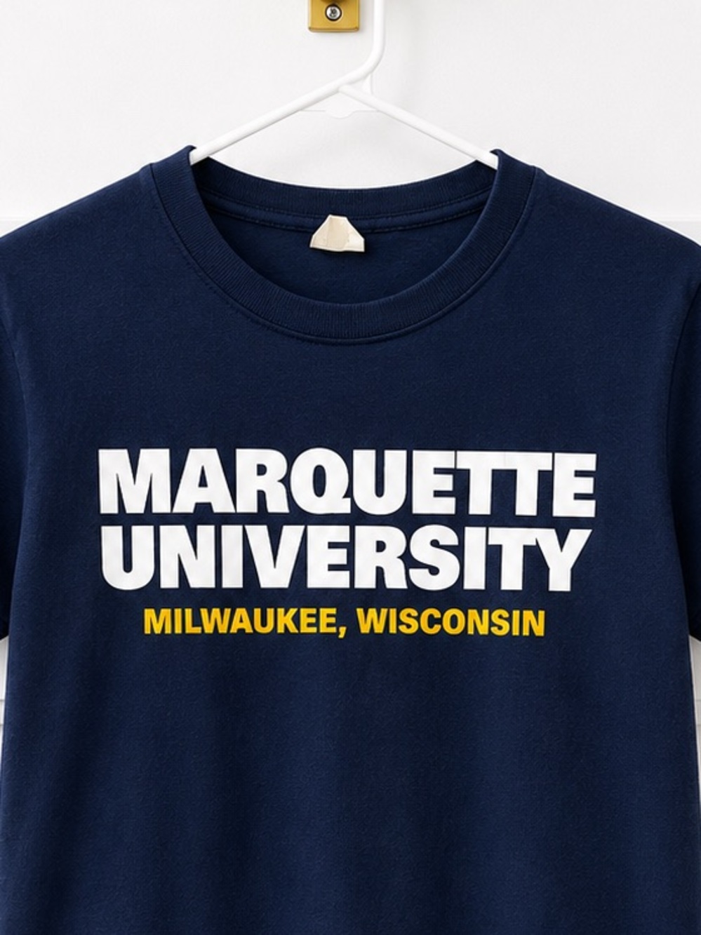 Marquette University Navy Campus Tee with Bold Front Logo